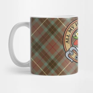 Clan Fraser Crest over Hunting Weathered Tartan Mug